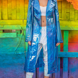 Rubberized Vinyl Trench Coat