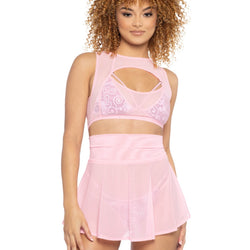 Mesh Skater Skirt