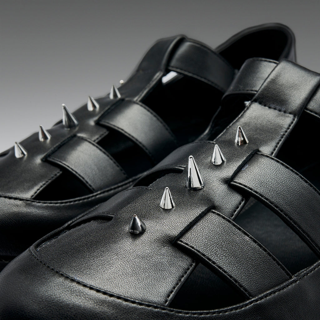 KOI Forlorn Men's Spiked Mary Janes - Black