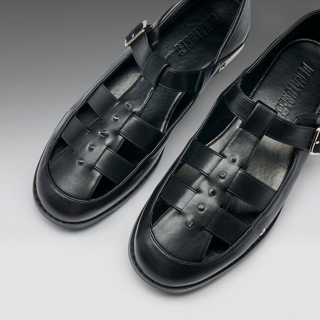 KOI Forlorn Men's Spiked Mary Janes - Black