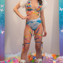 Lace-Up Triangle Top