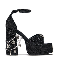 Frank N Furter Charm Heels - Black