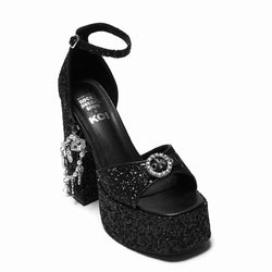 Frank N Furter Charm Heels - Black