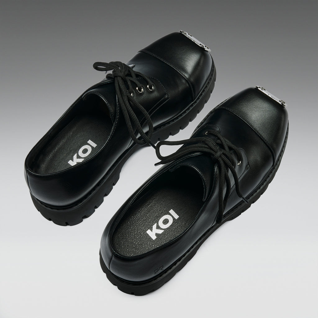KOI Gehrman Metal Cap Chunky Shoes - Black