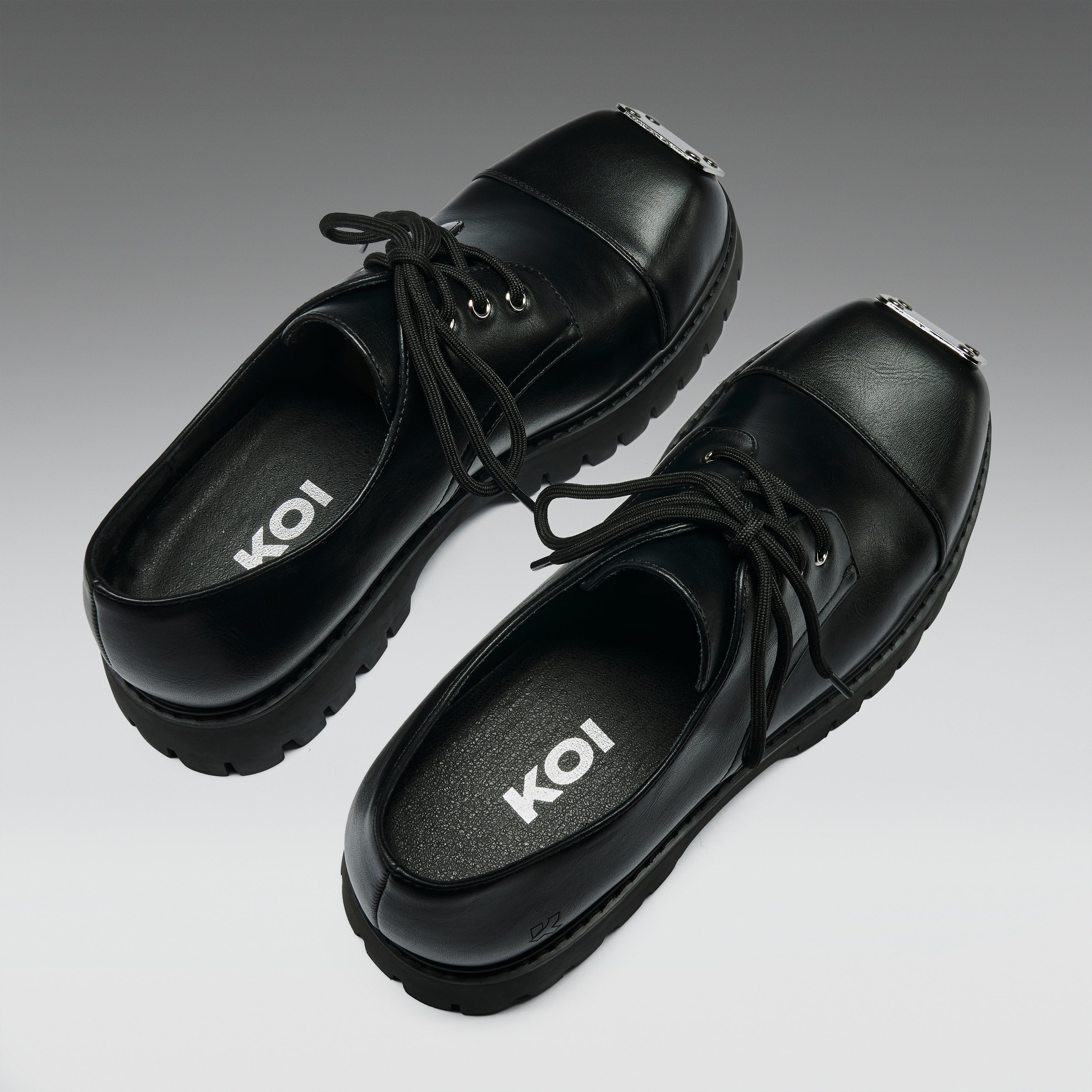 KOI Gehrman Metal Cap Chunky Shoes - Black