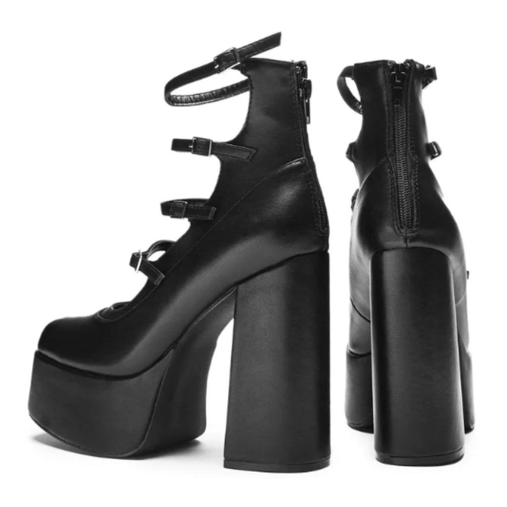 KOI Gurren Strappy Platform Heels-Clearance