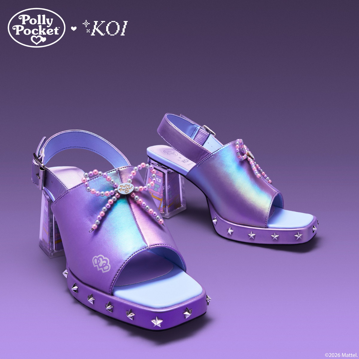 KOI It’s Polly’s World Platform Heels- Purple