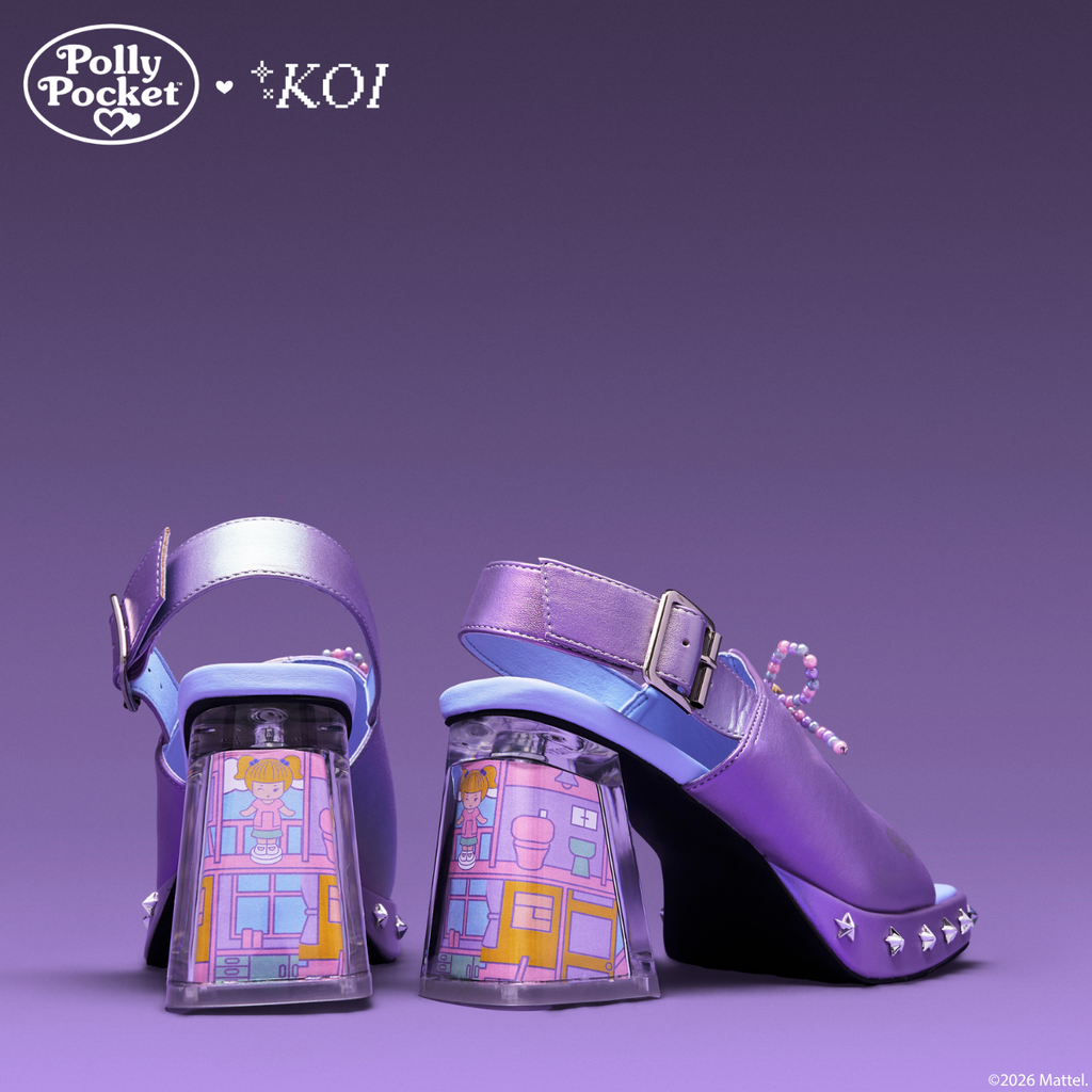 KOI It’s Polly’s World Platform Heels- Purple