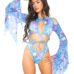 Spandex/Mesh Flow Bodysuit