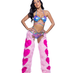 Faux Fur Heart Chaps
