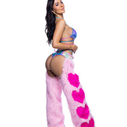 Faux Fur Heart Chaps