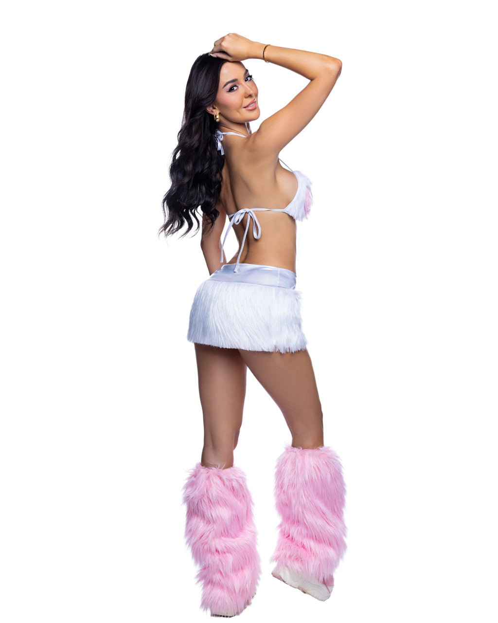 Faux Fur Heart Skirt & Top Set