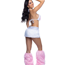 Faux Fur Heart Skirt & Top Set
