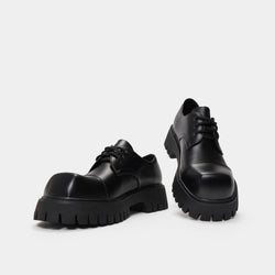 The Corrupter Men's Square Toe Shoes-Black-Size 13-Clearance