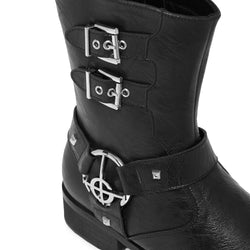 Ghost by KOI - Nameless Ghouls Men's Stacked Biker Boots