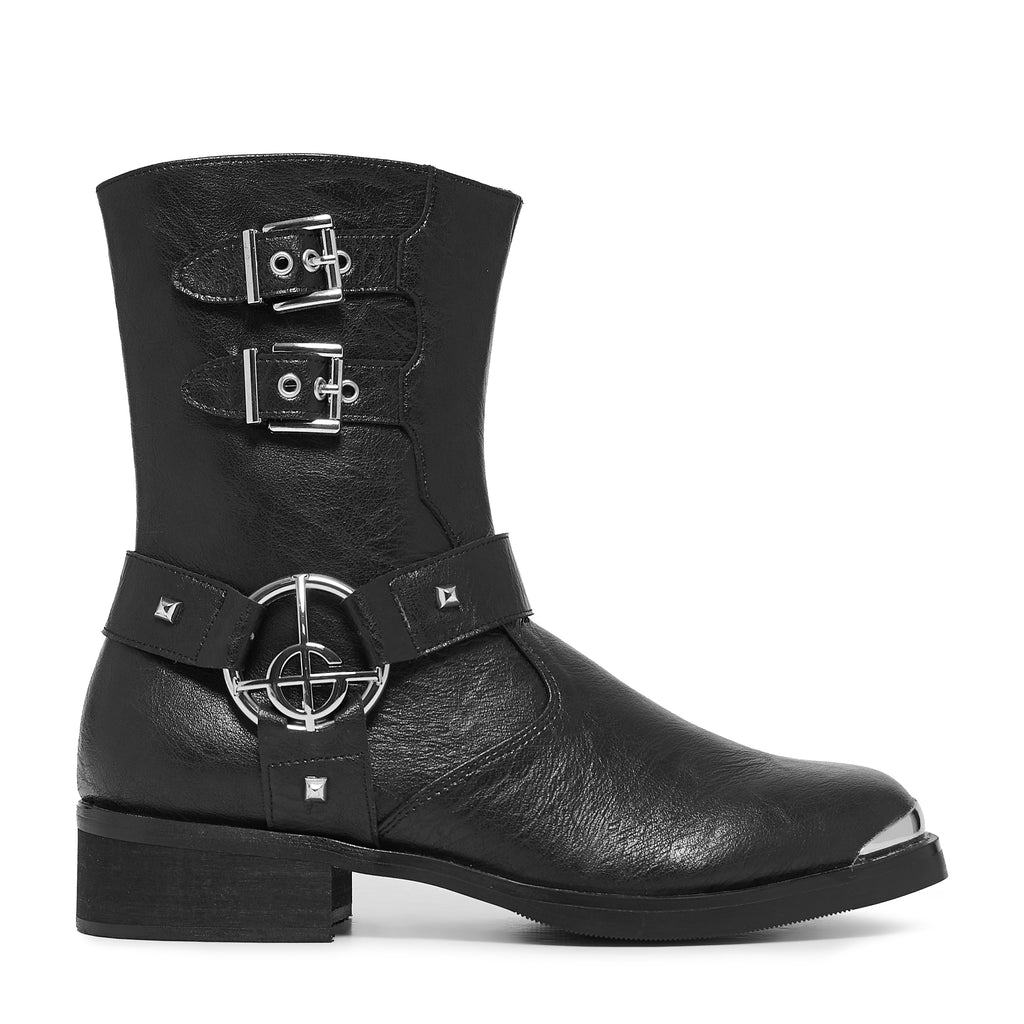 Ghost by KOI - Nameless Ghouls Men's Stacked Biker Boots-Clearance