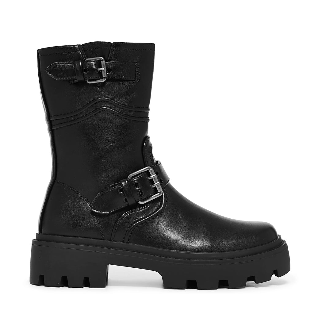 KOI Arakis Chunky Buckle Boots- Black