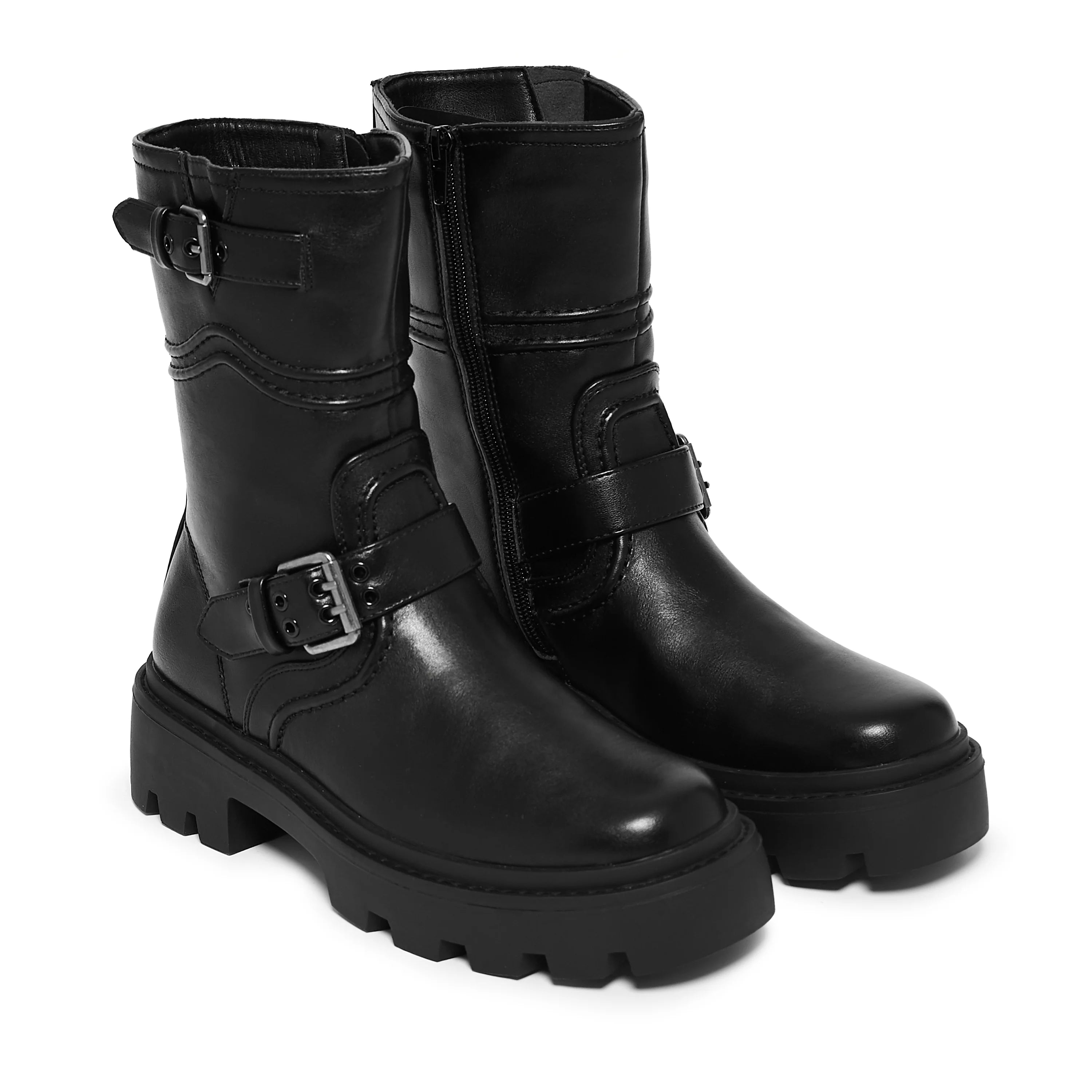 KOI Arakis Chunky Buckle Boots- Black
