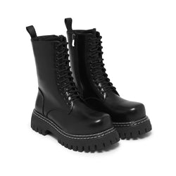 KOI Arasaka Men's Double Rand Military Boots - Black