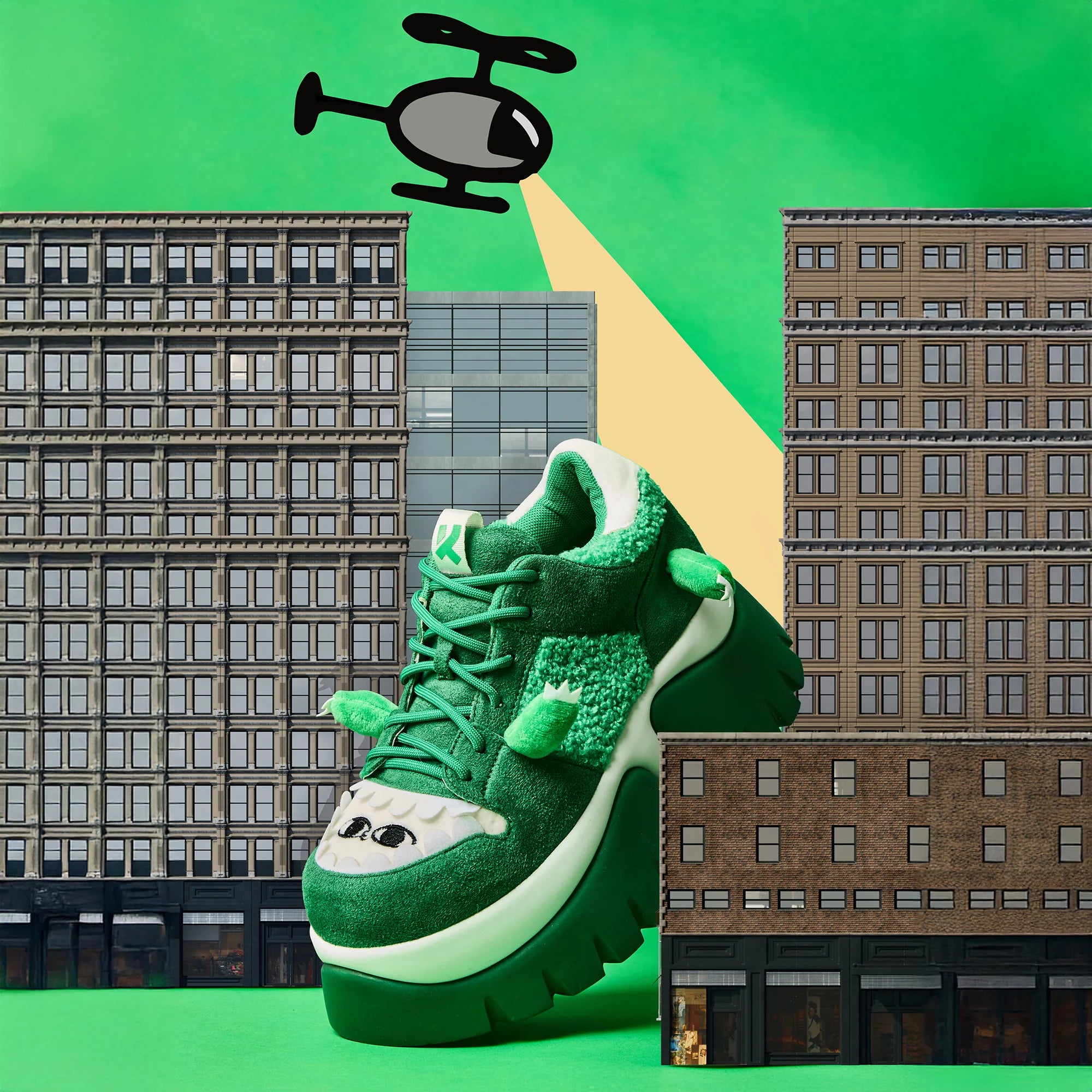 KOI Beanzilla Platform Trainers - Green-Clearance