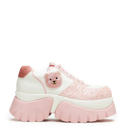 Bear Blushes Chunky Glitter Trainers - Pink
