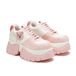 Bear Blushes Chunky Glitter Trainers - Pink