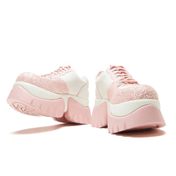 Bear Blushes Chunky Glitter Trainers - Pink