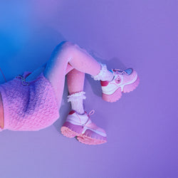Bear Blushes Chunky Glitter Trainers - Pink