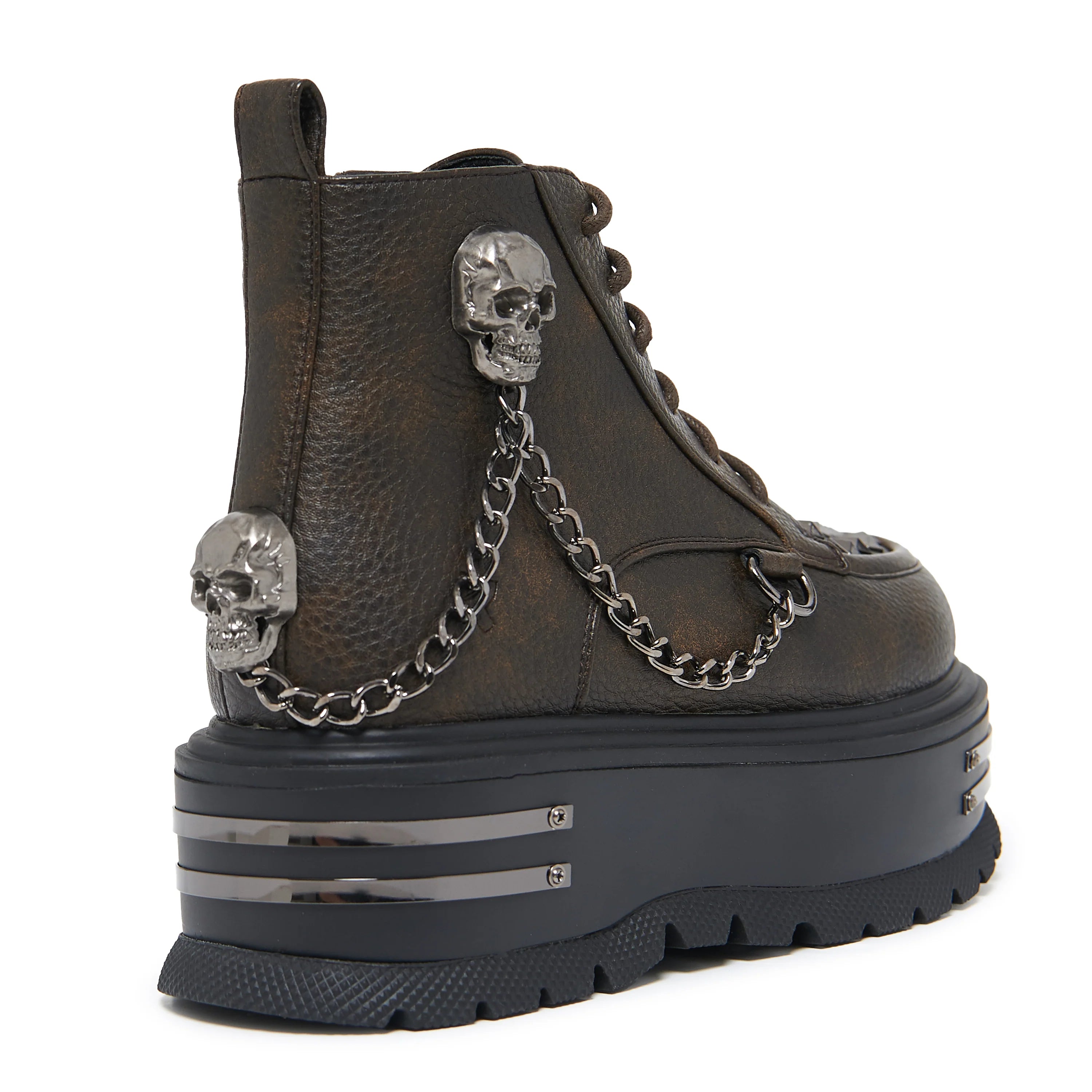 Chained Up Envy Skull Hardware Platform Boots