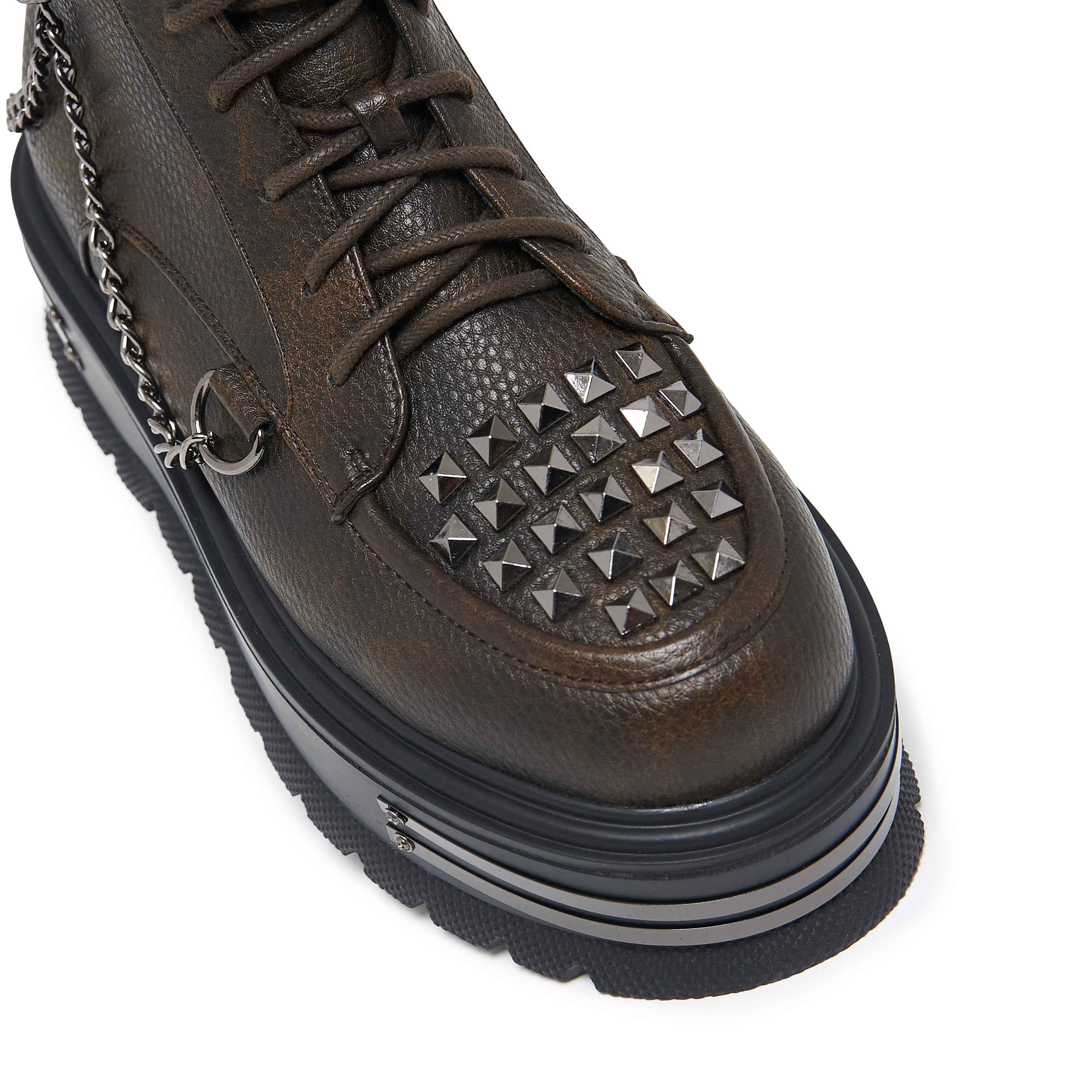 KOI Chained Up Envy Skull Hardware Platform Boots