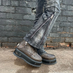 Chained Up Envy Skull Hardware Platform Boots