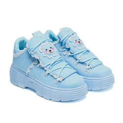 Fanciful Freddo Bear Ruffle Trainers - Baby Blue