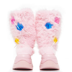 Sticky Situation - The Lollipop Furry Snow Boots
