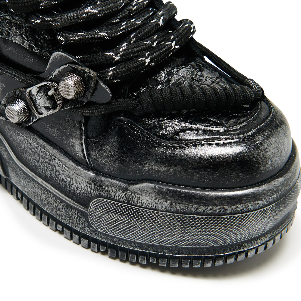 KOI Metamorphosis Distressed Platform Trainers - Charcoal-Clearance