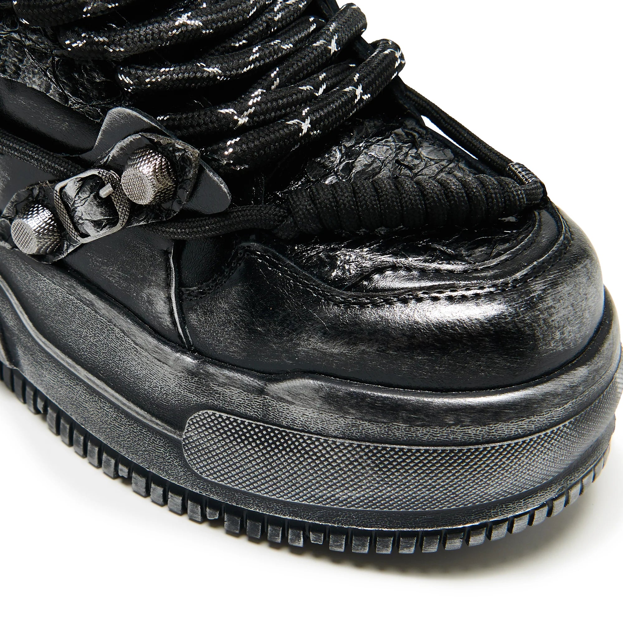 KOI Metamorphosis Distressed Platform Trainers - Charcoal-Clearance