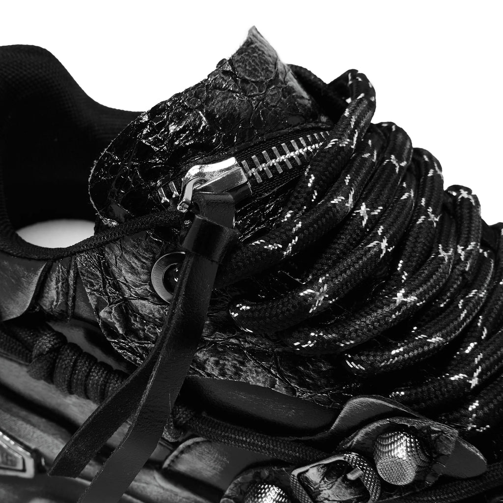 KOI Metamorphosis Distressed Platform Trainers - Charcoal