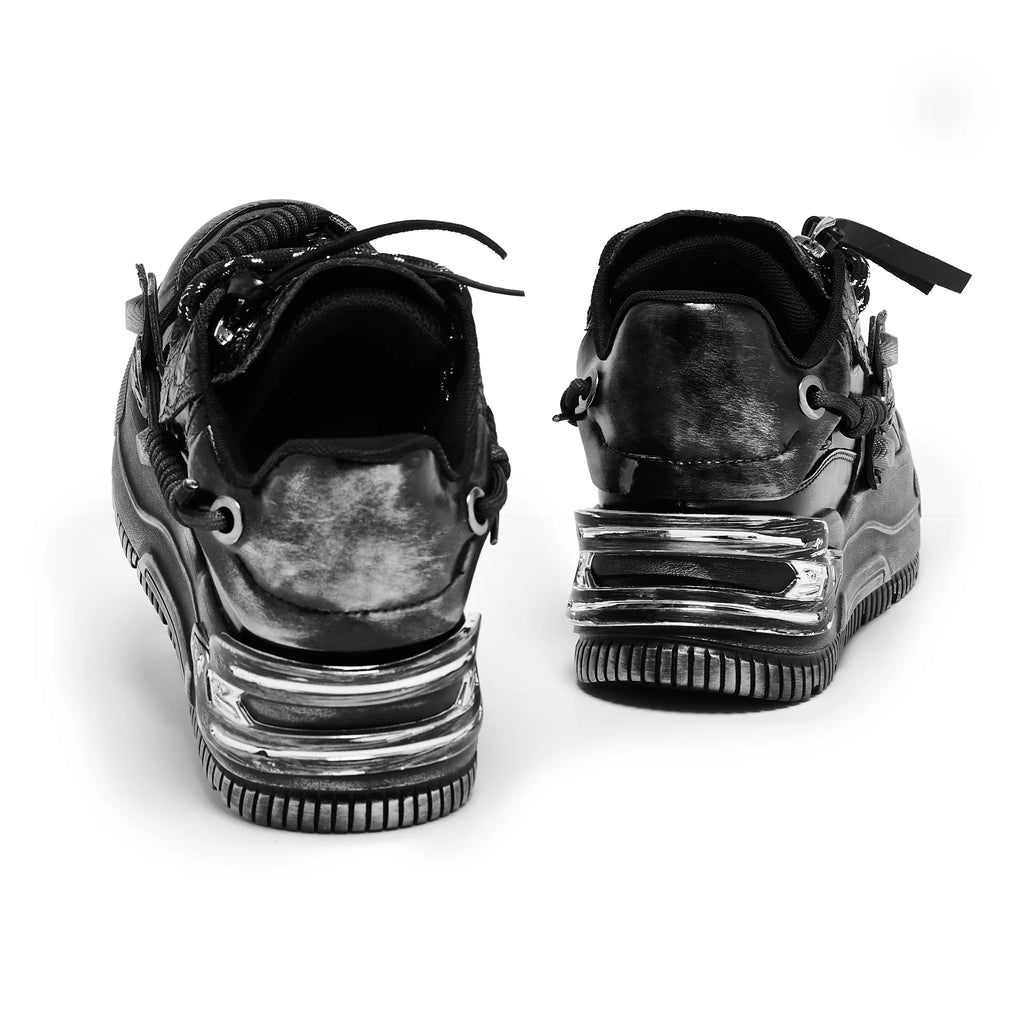 KOI Metamorphosis Distressed Platform Trainers - Charcoal