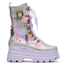 Nature's Flurry Trident Platform Boots - Purple