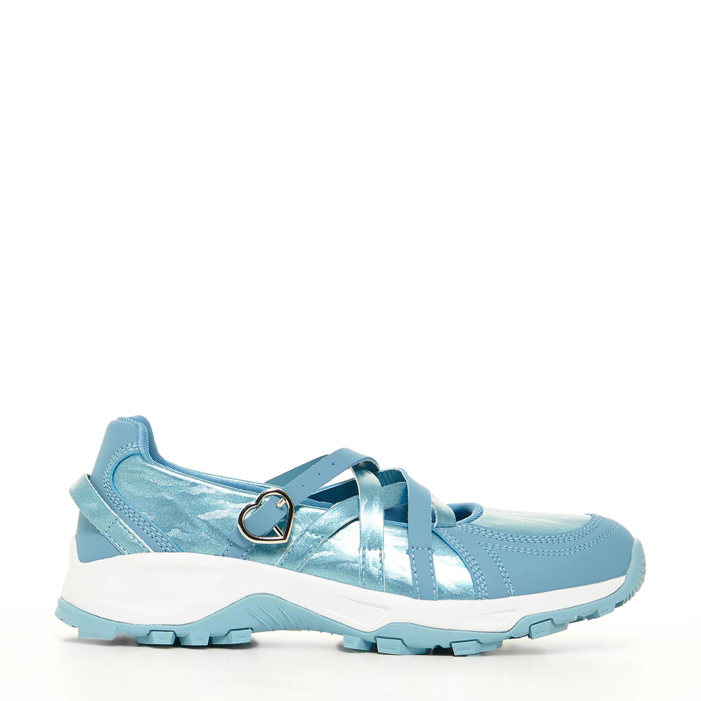 KOI Kyubi Shimmering Ballet Mary Janes - Blue