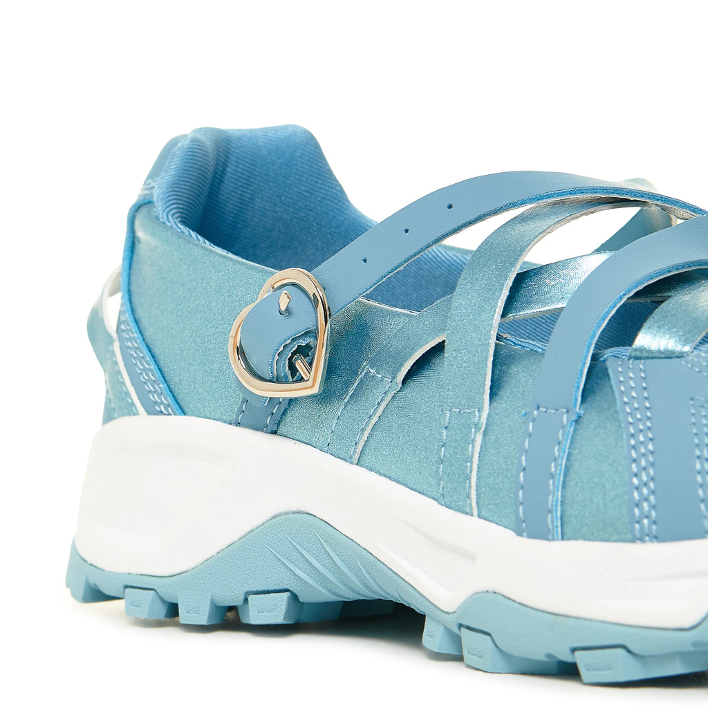 KOI Kyubi Shimmering Ballet Mary Janes - Blue