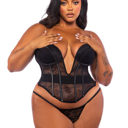 Belle Noir 2-Piece Corset Set