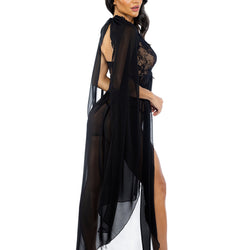 Smoldering Maxi Nightgown 2-Piece Set