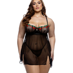 Cherry Delight Babydoll 2pc Set