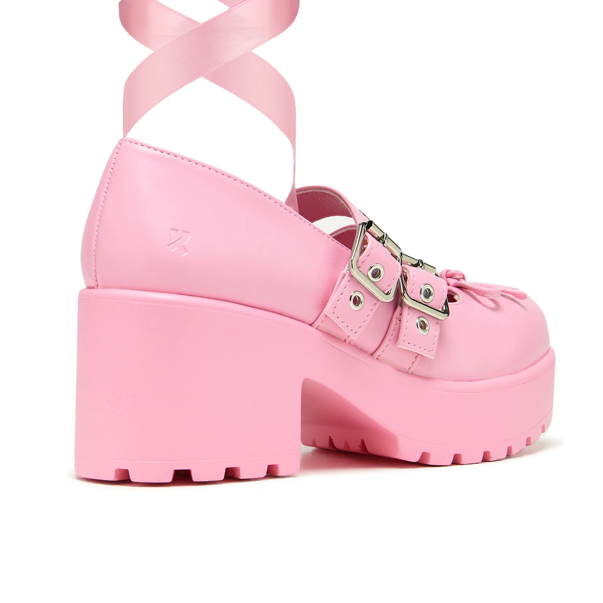 Miyako Lace Up Ballet Shoes - Pink-Clearance