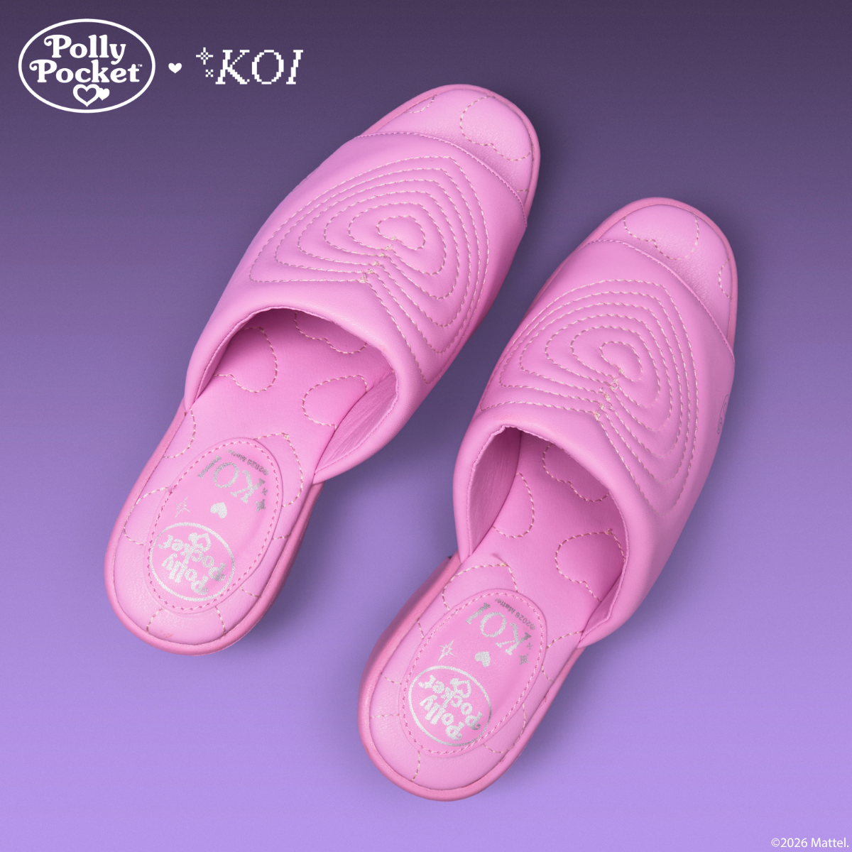 KOI Playset Days Chunky Heeled Mules- Pink