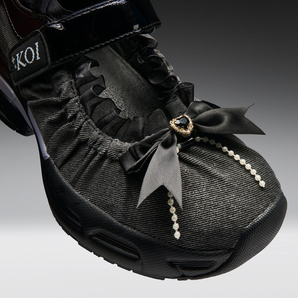 KOI Starlet Ruffle Ballet Mary Janes- Black