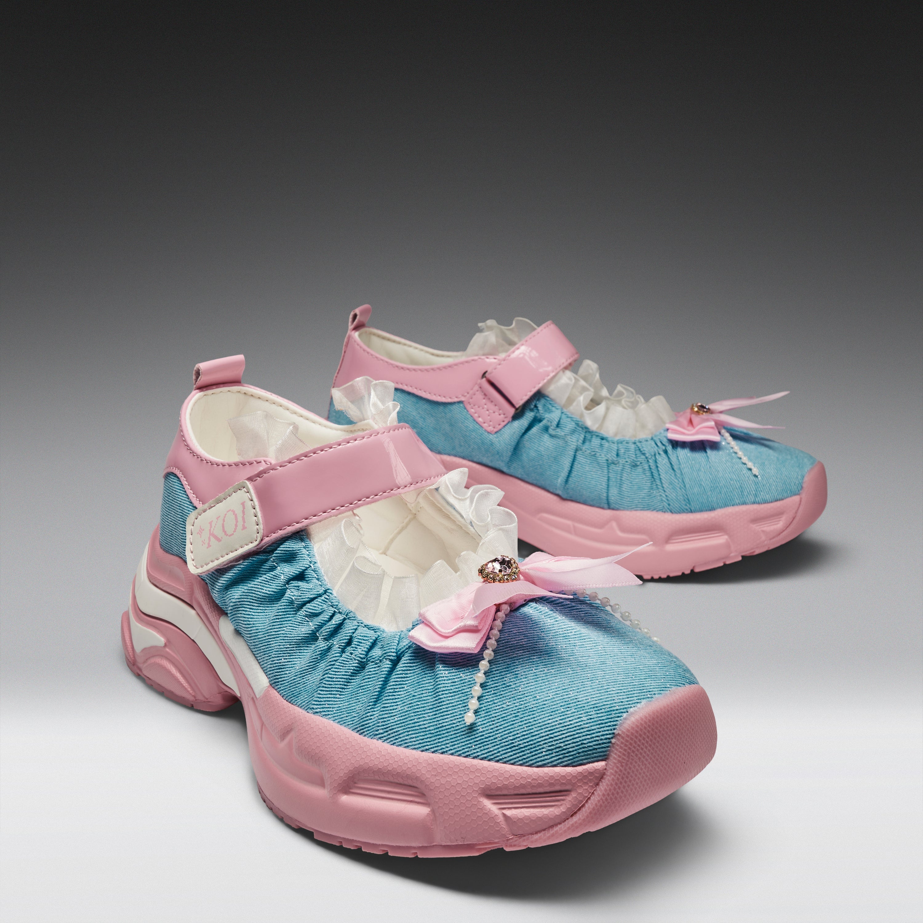 KOI Starlet Ruffle Ballet Mary Janes- Pink
