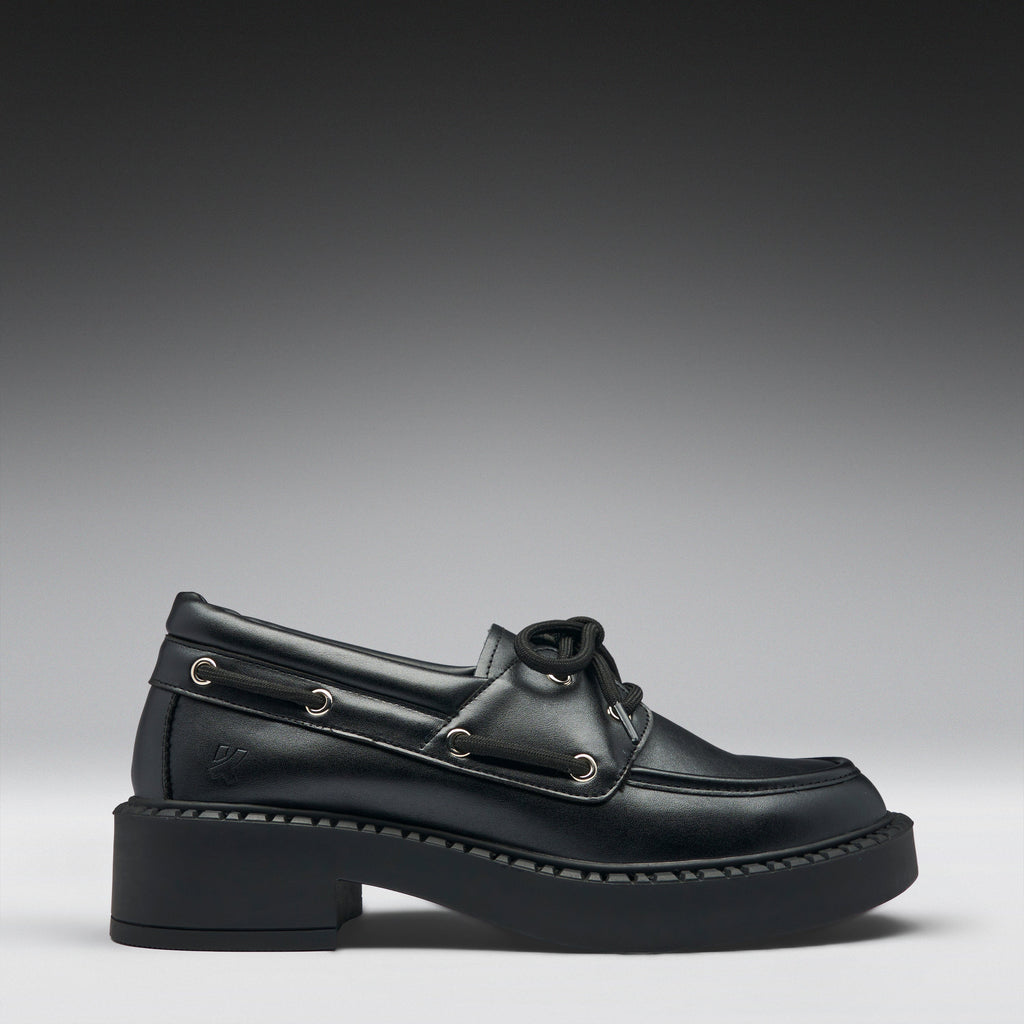 KOI Arwen Tale Boat Shoes - Black-Clearance