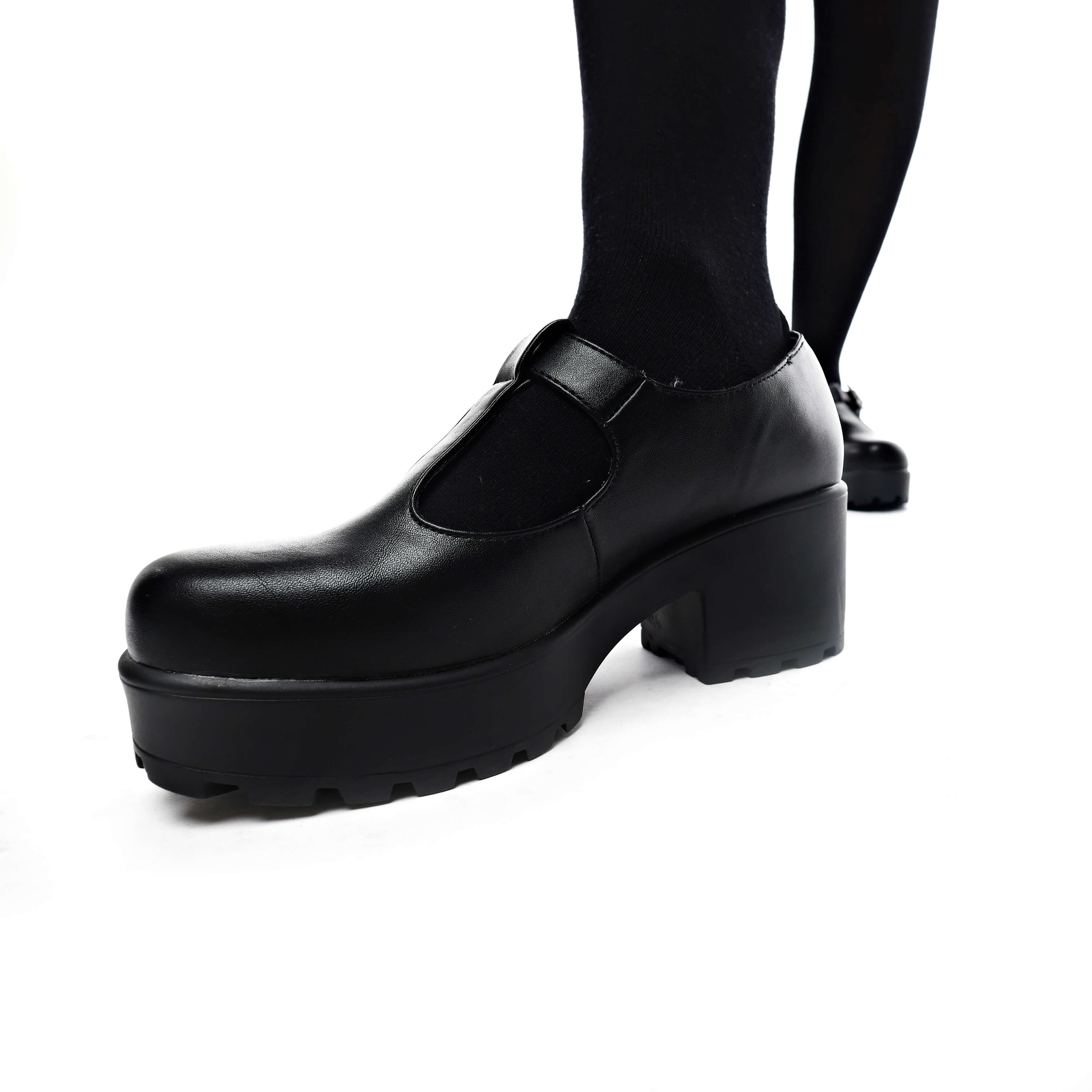 KOI SAI Black Mary Jane Shoes 'Faux Leather Edition'-Clearance