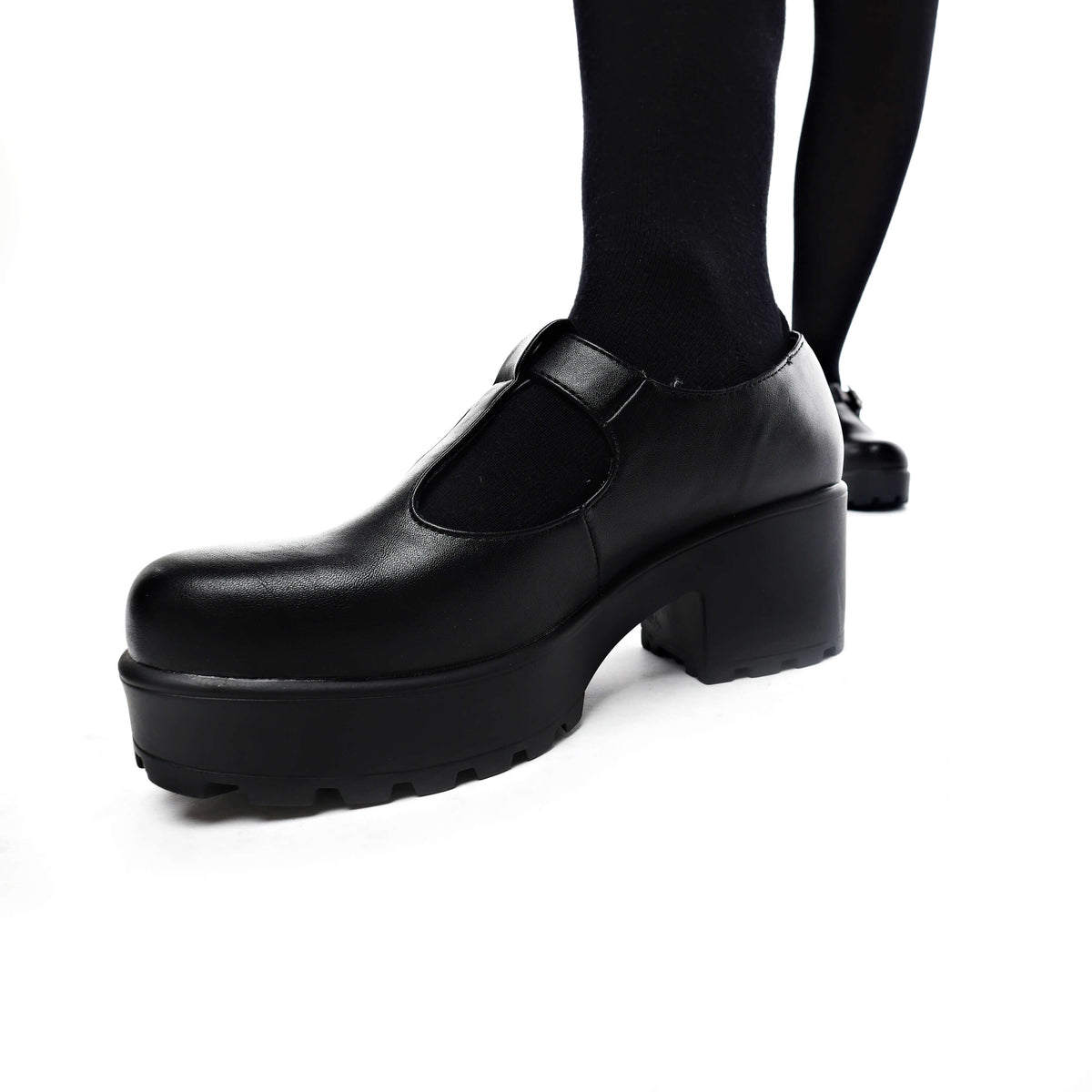 KOI SAI Black Mary Jane Shoes 'Faux Leather Edition'-Clearance